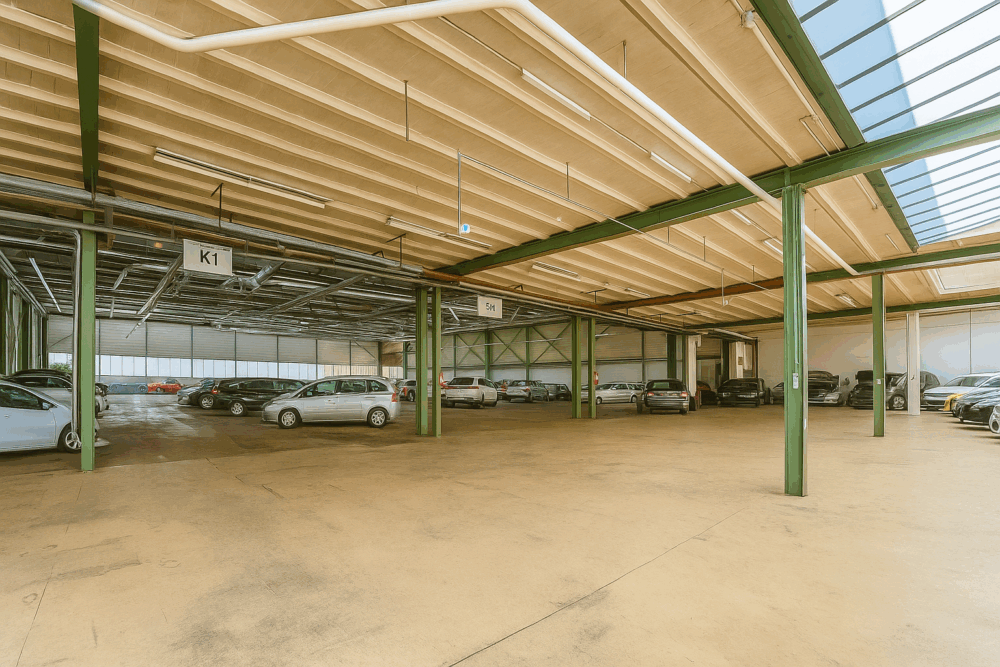 Hall de production avec ventilation