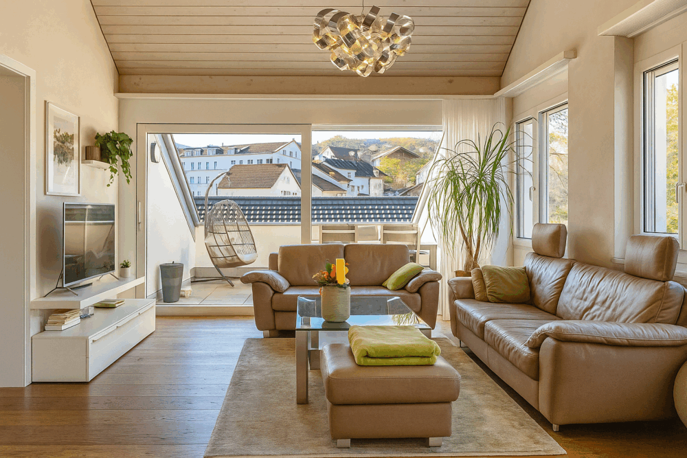 Ausblick auf die Bergen