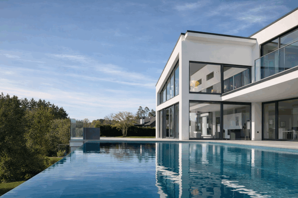 Edelstahl, Infinity-Pool